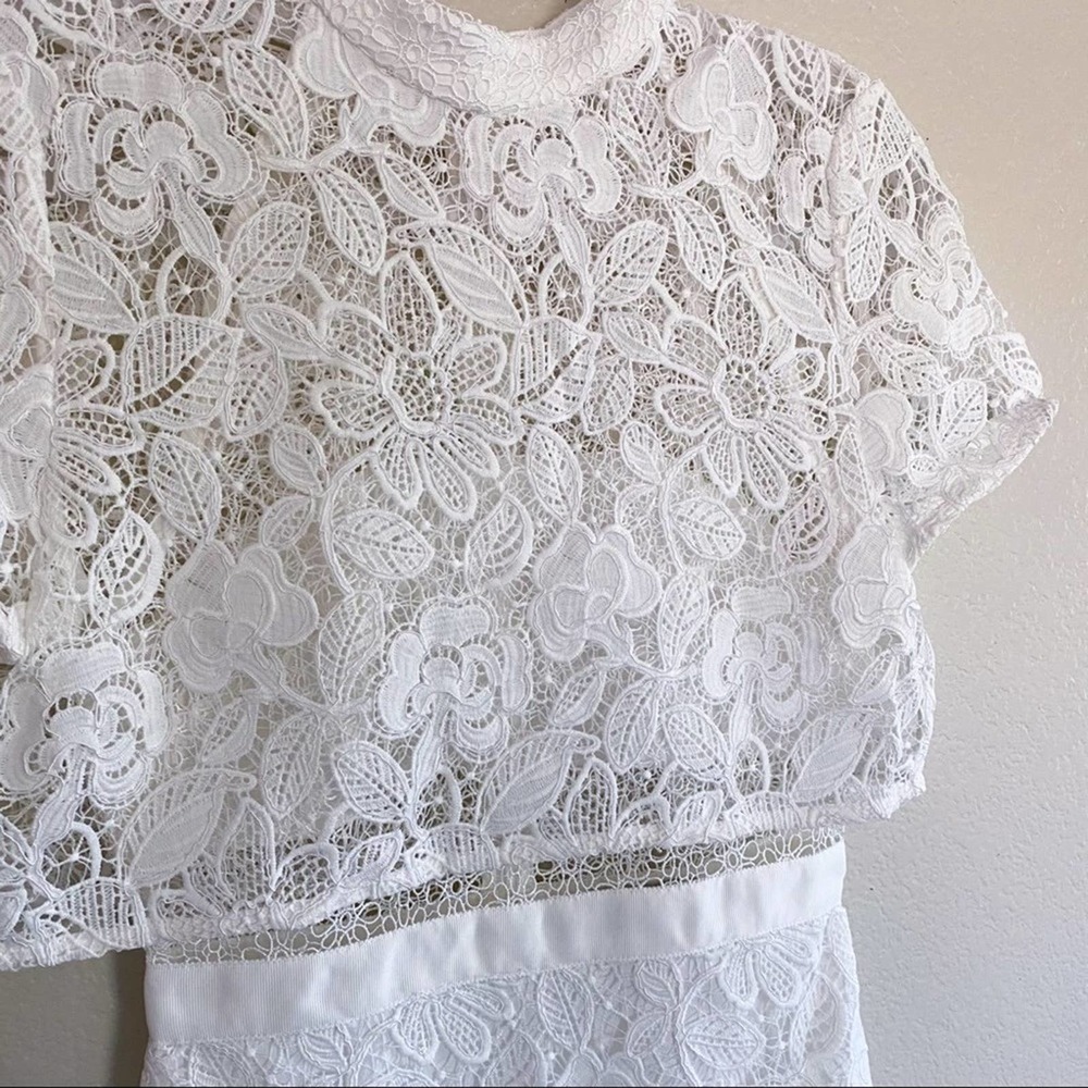 SelfPortrait Marcela Guipure Lace Bridal Gown Size 2 Gem